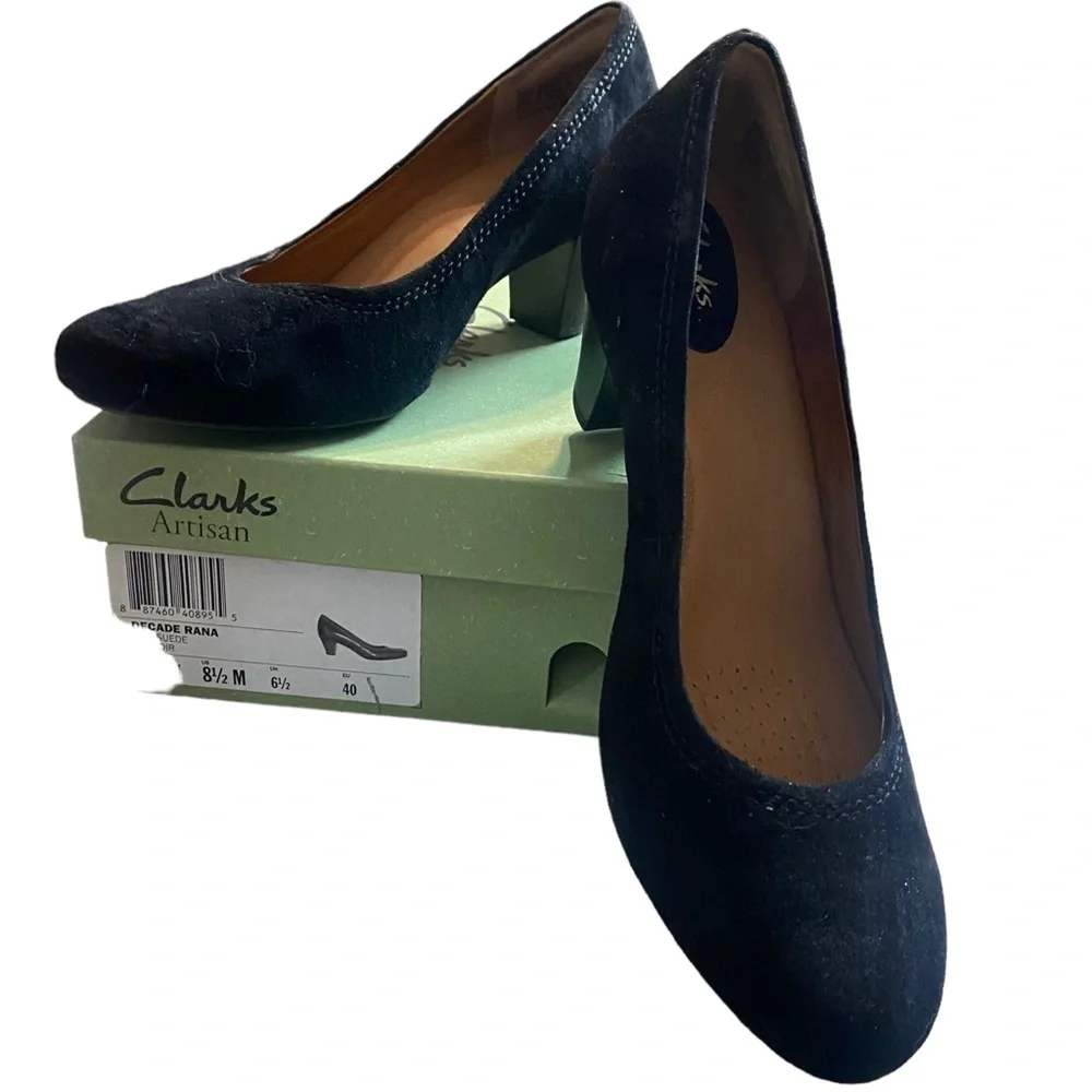 Clarks Women's Decade Rana suede leather Pump work career casual‎